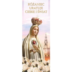 Baner na Różaniec Święty Matka Boża Fatimska 180 cm